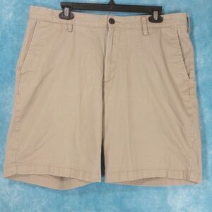 Nautica The Deck Short Classic Fit Men's Flat Front Shorts, Tan, Size 36